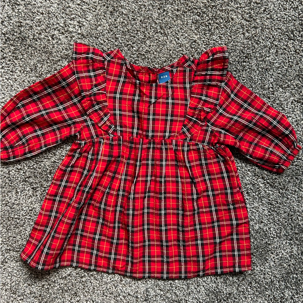 Old Navy Red and Black Plaid Dress